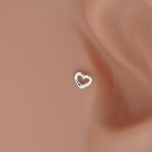 Boucle d'oreille Tragus Coeur Labret Piercing Lèvres Bioflex Cartilage de l'oreille Boucle d'oreille Tragus image 6