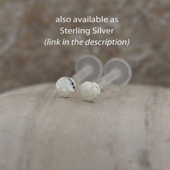 Tragus Piercing Stud 2pcs Bioflex PTFE Labret Lip Bar Ring Ear