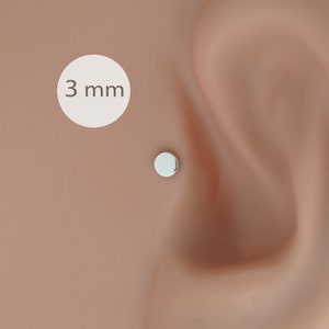 Tragus Helix Piercing 2pcs Lip Ring Monroe Labret Stud Ear Cartilage Earring 16G image 4