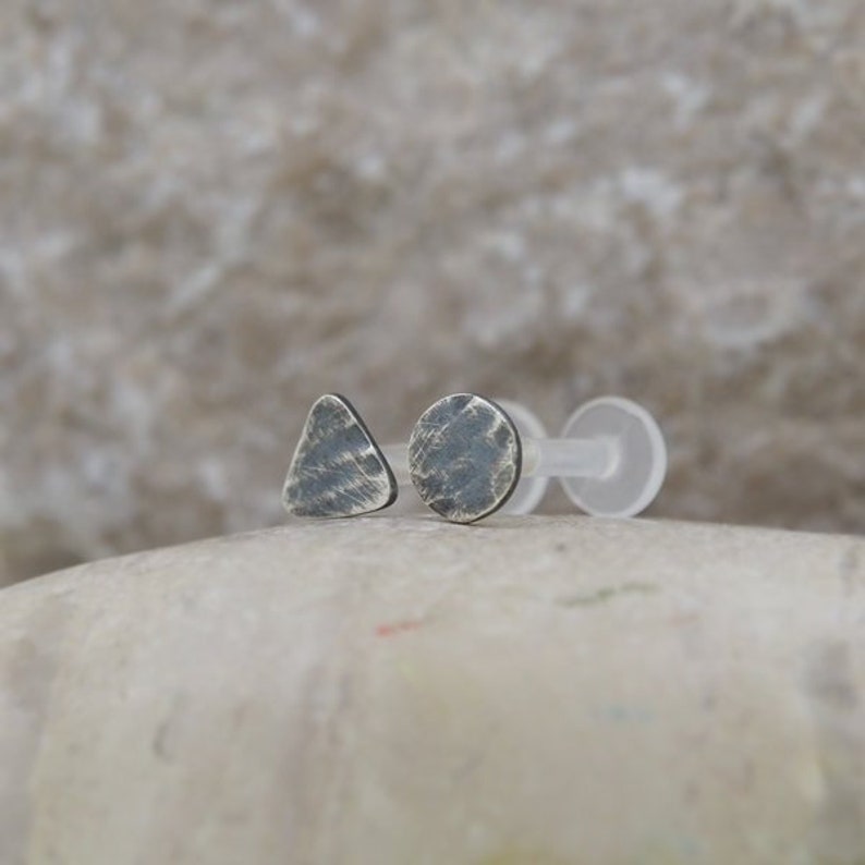 Clear 4mm Square Cartilage Earring 16g Short Helix Piercing Jewelry