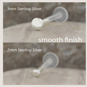 Tragus Helix Piercing 2pcs Lip Ring Monroe Labret Stud Ear Cartilage Earring 16G image 6