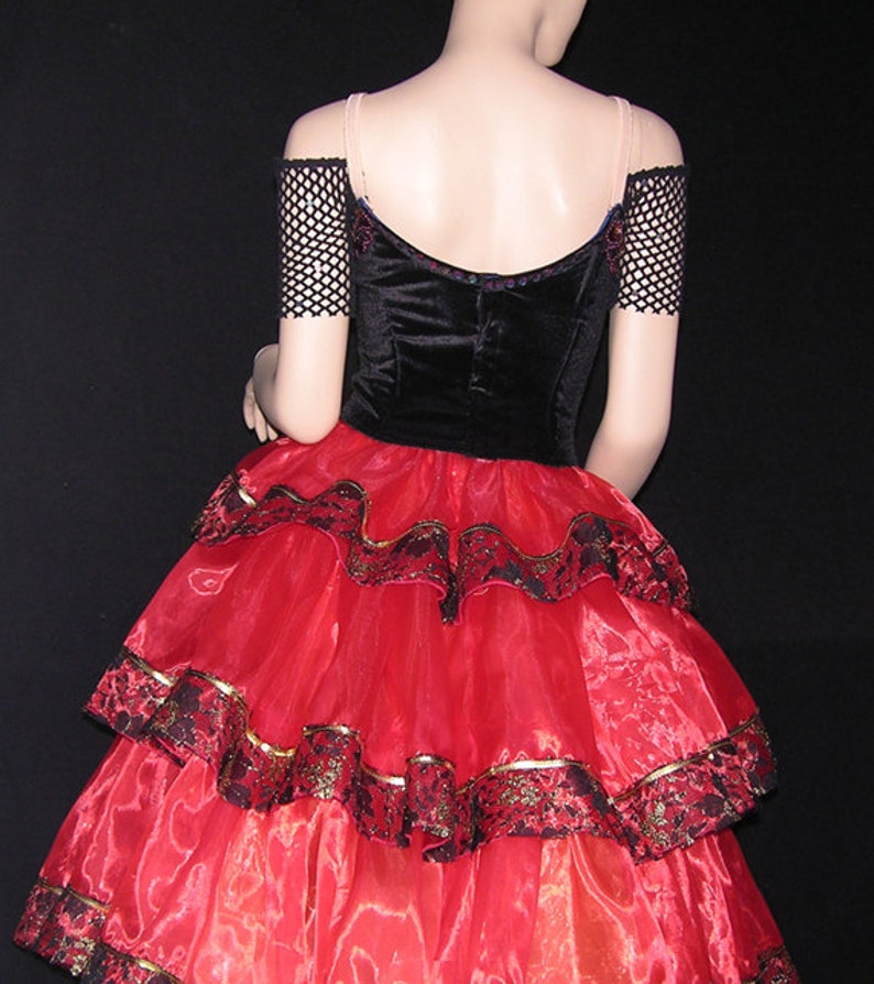 Ballet Dress Black & Red performance Ballet Dress image 4