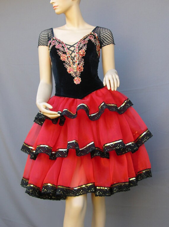red ballet dress