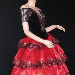 Ballet Dress Black & Red performance Ballet Dress image 2