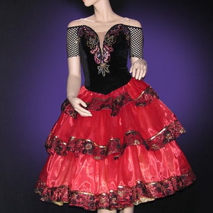 Ballet Dress Black & Red performance Ballet Dress image 1