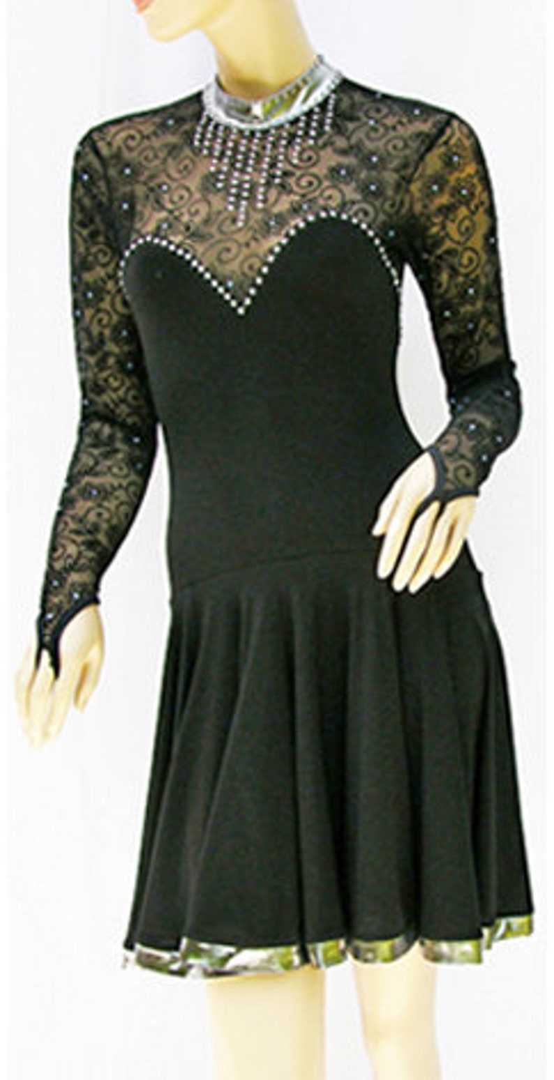 Latin Dance Costume Classic and elegant black latin dance Etsy