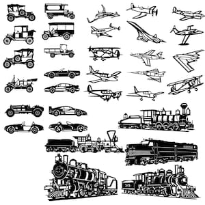 Planes, Trains, and Automobiles SVG Pack