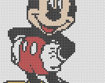 Mickey Mouse Cross Stitch Chart Pattern ONLY