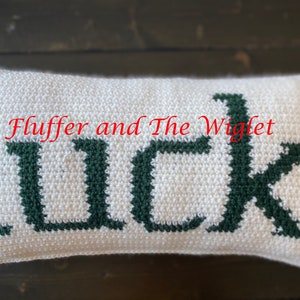 Luck Pillow Crochet Pattern, St. Patrick&#39;s Day Crochet Pattern