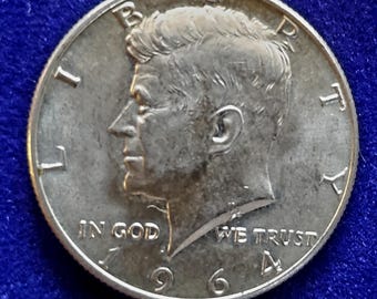 1964 JFK 90% Silver Half Dollar Coin – American History Collectible