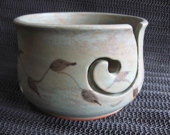 Sage Green Matte yarn bowl for knitting or crochet.....free 2/3 day shipping