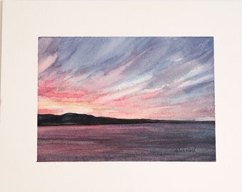 Original Watercolor- Summer Evening -   by Lauriann Wakefield