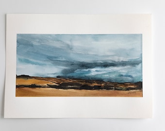 Original Watercolor- Distant Thunder-  by Lauriann Wakefield