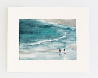 Original Watercolor- Stroll -   by Lauriann Wakefield
