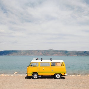 Bear Lake VW Van-  print on canvas- various sizes available