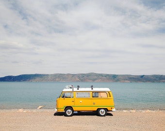 Bear Lake VW Van-  print on canvas- various sizes available