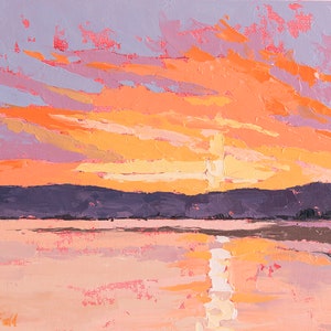 Art card print Apricot Sky by Lauriann Wakefield of Bear Lake image 1