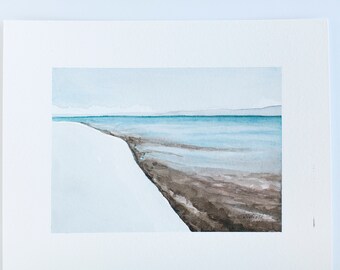 Original Watercolor- Winter Morning-   by Lauriann Wakefield
