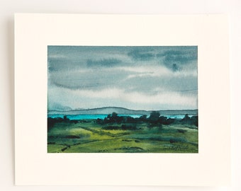 Original Watercolor- Stormy Day-  by Lauriann Wakefield