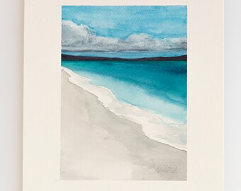 Original Watercolor- Beachscape-   by Lauriann Wakefield