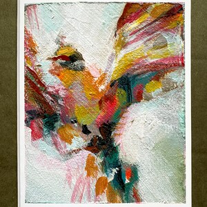 Phoenix Happy Spring Carte de vœux Vierge à l’intérieur de l’art Carte de notes pliée avec enveloppe Œuvre d’art originale Papeterie de célébration de la fête des mères