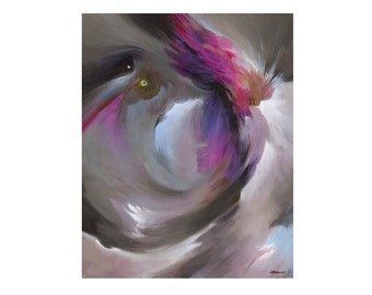 Matted Giclee Contemporary Mystical Art Surrealist Painting Abstract Weird Art Strange Artwork Visionary Imaginative Print Spiritual Art