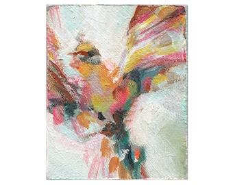 Verfilzte Giclee Phoenix Vogel Druck Seelische Gesundheit Art Self Care Print Spatz Malerei Geschenk spirituelle Kunst Frühling Dekor Büro Kunst gute Besserung Geschenk