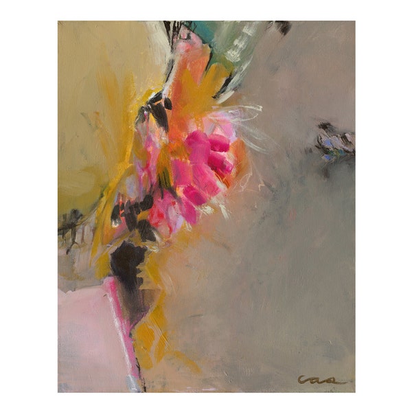 Matted Giclee Launch Phoenix Bird Print Original Abstract Painting Get Well Rise Above Self-Love Mental Healthy Recovery Art Matted Print