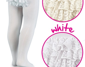 ivory baby girl tights