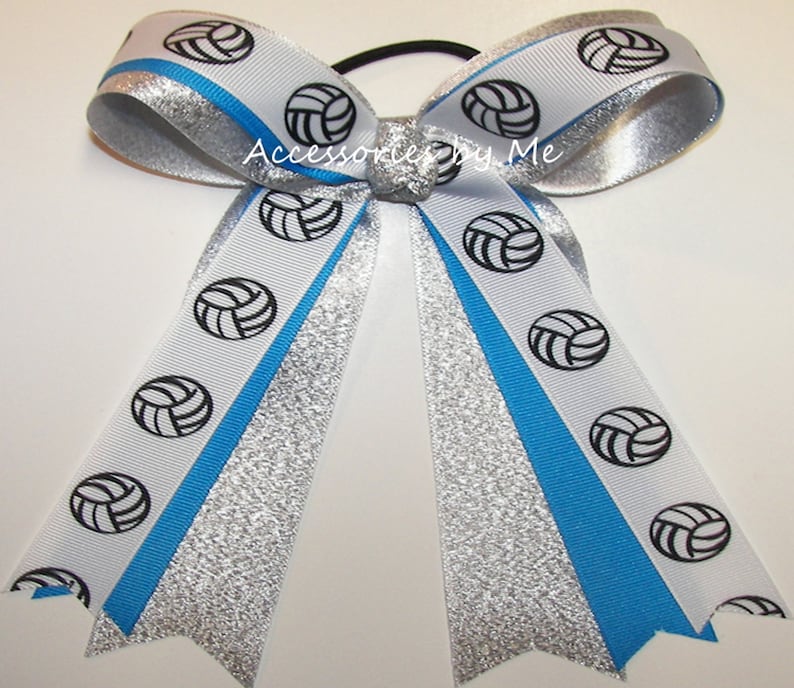 Volleyball Bow Volley Team Hair Ties Elastic Volley Ball Etsy