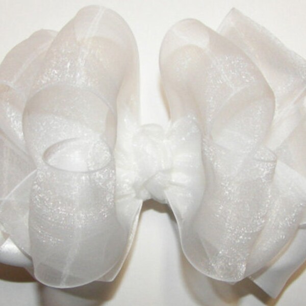 Flower Girl Hair Bow Etsy