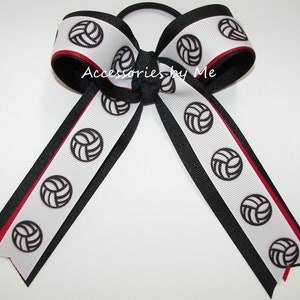 Volleyball Team Spirit Ribbon Ponies Volleyball Hair Ties