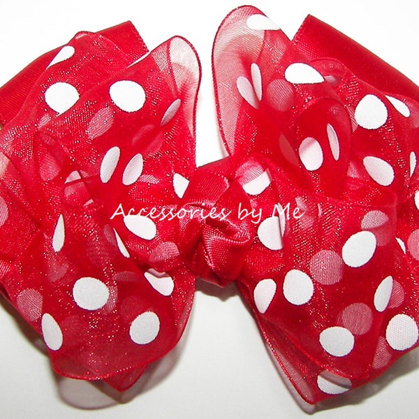 Bandeau noeud Minnie Mouse, bandeau à pois rouges, bandeau noeud rouge Minnie bébés, bandeau Minnie rouge nouveau-né filles, bandeau noeud bébé Disney