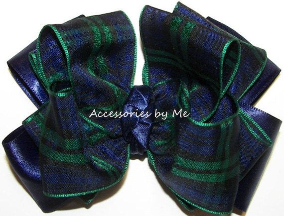 Bow Hair Barrette Watch Plaid Black White Hair Accessory Amazon.com : Glitter Racing Checkered Flag Hair Bows Clips 4  main image 4