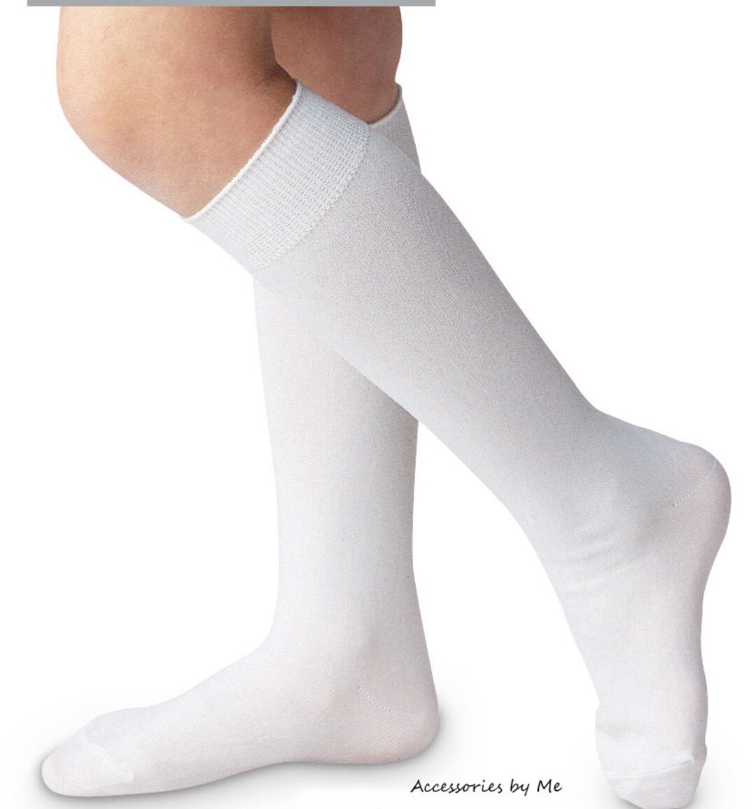 White Knee High Socks, Little Girls White Knee Hi Socks, Baby Girls