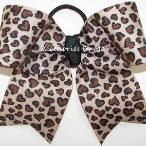Cheetah Love Print Cheer Bow, Wildcats Go Wild Print, Ponytail Holder