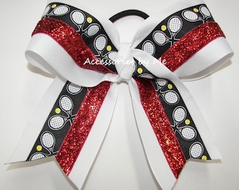 Rhinestone Tennis Racket Hair Clip | Sporty Bling Claw Clip  display picture 2