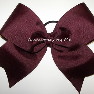 Maroon Cheer Bow, Red Cheer Bow, Solid Cheer Bow, 6 Inch Grosgrain Bow, Cheer Bow Bundle, Softball Bow, Bulk Dance Bows, Bulk Cheer Bow Gift