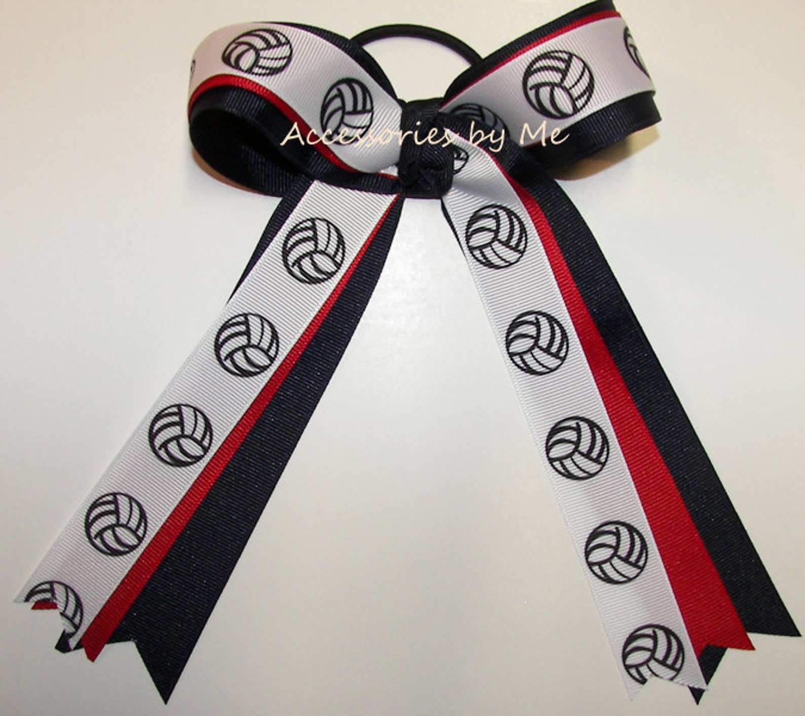 Volleyball Blue Ribbons Volleyball Navy Red Bow Volley Balls Etsy