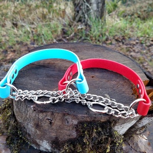 Half Check Dog Collar, 3/8&quot; Wide Biothane Waterproof Martingale Collar, Custom Colors & Sizes