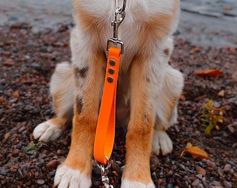 Leash Handle, 3/4&quot; Wide Biothane Waterproof Traffic Handle, 11&quot; to 14&quot; Loop, Traffic Leash, Traffic Handle, Custom Color & Snaps