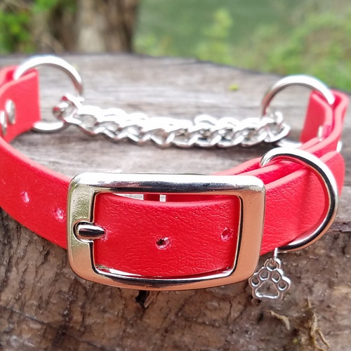 3/4 Two Color Half Check Dog Collar 3/4 Wide Etsy