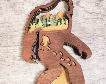 Real Wood Unique Crate Sign, Dog Crate Nameplate, Decorative Kennel Sign, Bigfoot Sign, Sasquatch Nameplate