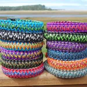 King Cobra Paracord Dog Collar, Strong and Thick Collar, Training Collar, Custom Colors, Closures & Sizes