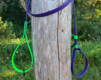 Deluxe Slip Dog Leash, 1/2" Wide Biothane Waterproof Dog Leash, Custom Colors, Metals & Sizes