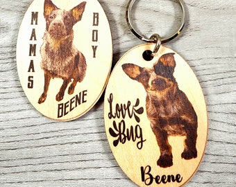 Beautiful Pine Keychain, Custom Personalized Keychain, Lightweight Keychain, Dog Lover's Gift, Gift For Her, Gift For Him, Gift For Them