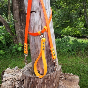 3/4&quot; Deluxe No Tangle 2 Dog Leash, Outdoor Biothane Waterproof Dog Leash, Custom Colors, Lengths and Snaps