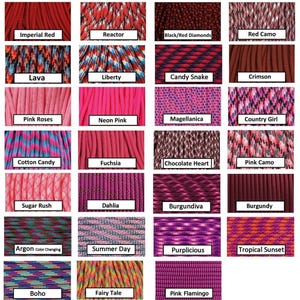550 Paracord 10', 25', 50', 100' or Sample Pack - 100+ colors to choose from image 4