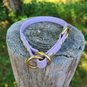 Limited Slip Dog Collar, 5/8" Wide Biothane Waterproof Slip Release Collar, Custom Colors, Metals & Sizes