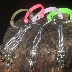 Adjustable Biothane with Reflective Bungee Wrist Strap for E-Collar Remote, Choose Your Color and Your Width, E-Collar Transmitter Strap